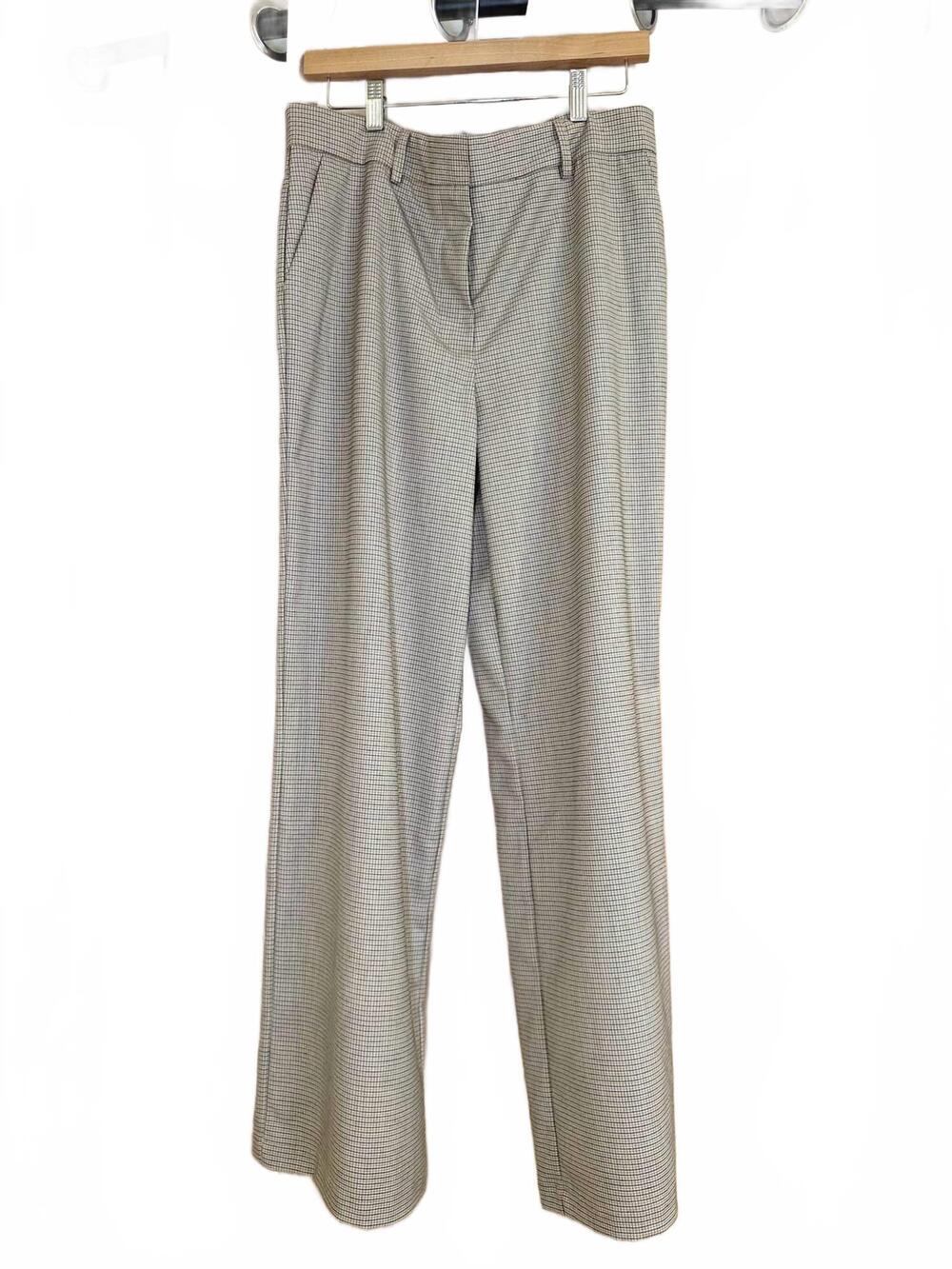 NEW EE:SOME women's plaid trouser pants in camel